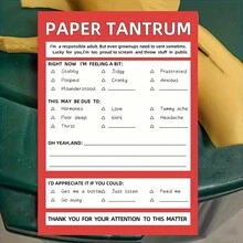 10pcs/20pcs Paper Tantrum Notepad, Humorous Adult Mood Communication Pad, 3.94inch X 5.51inch, Fun Office Stationery, Fun Gift - Multicolor - View 5