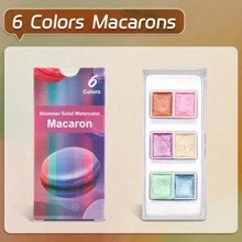 6 pigmenti solidi con brillantezza madreperlata ed effetto acquarello, vernici iridescenti professionali flash color oro e argento glitterato per realizzazioni manuali, pittura, scrittura, miscelazione di colori, forniture artistiche, regali per adulti, artisti, principianti