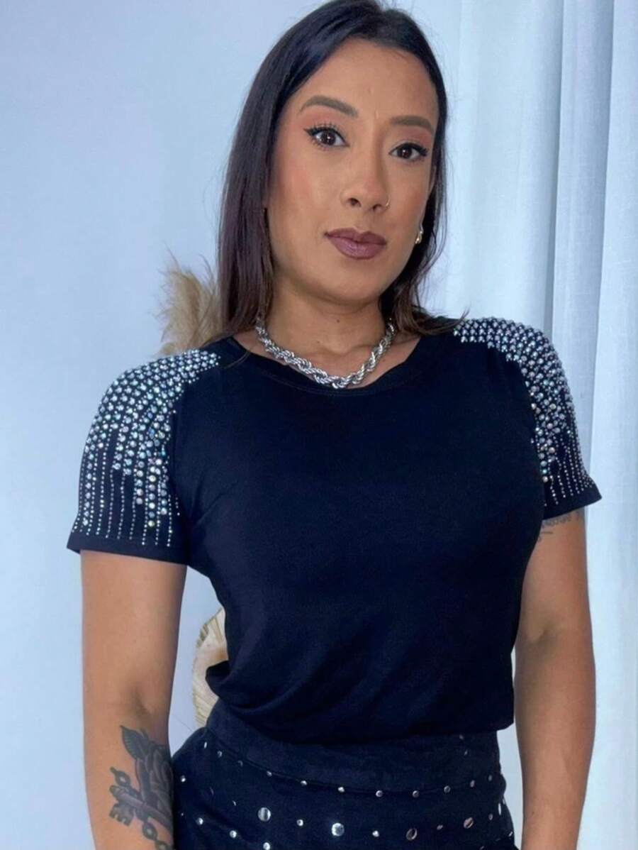 Women T-Shirts - 黑色 - 查看 1
