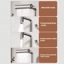 Waterfall Kitchen Faucet Stainless Steel 360° Rotating Waterfall Flow Spray Head Hot And Cold Water Sink Mixer Kitchen Faucet Kitchen Items Kitchen Accessories Kitchen Tools - one-size - View 4