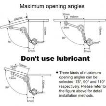 2 Pieces Safe Hinges For Wooden Box, Toy Box Hinges Soft Close, Lid Support Hinge Heavy Duty, Slow Close Hinges For Chest Toy Box, Lid Stay - Silver - View 6