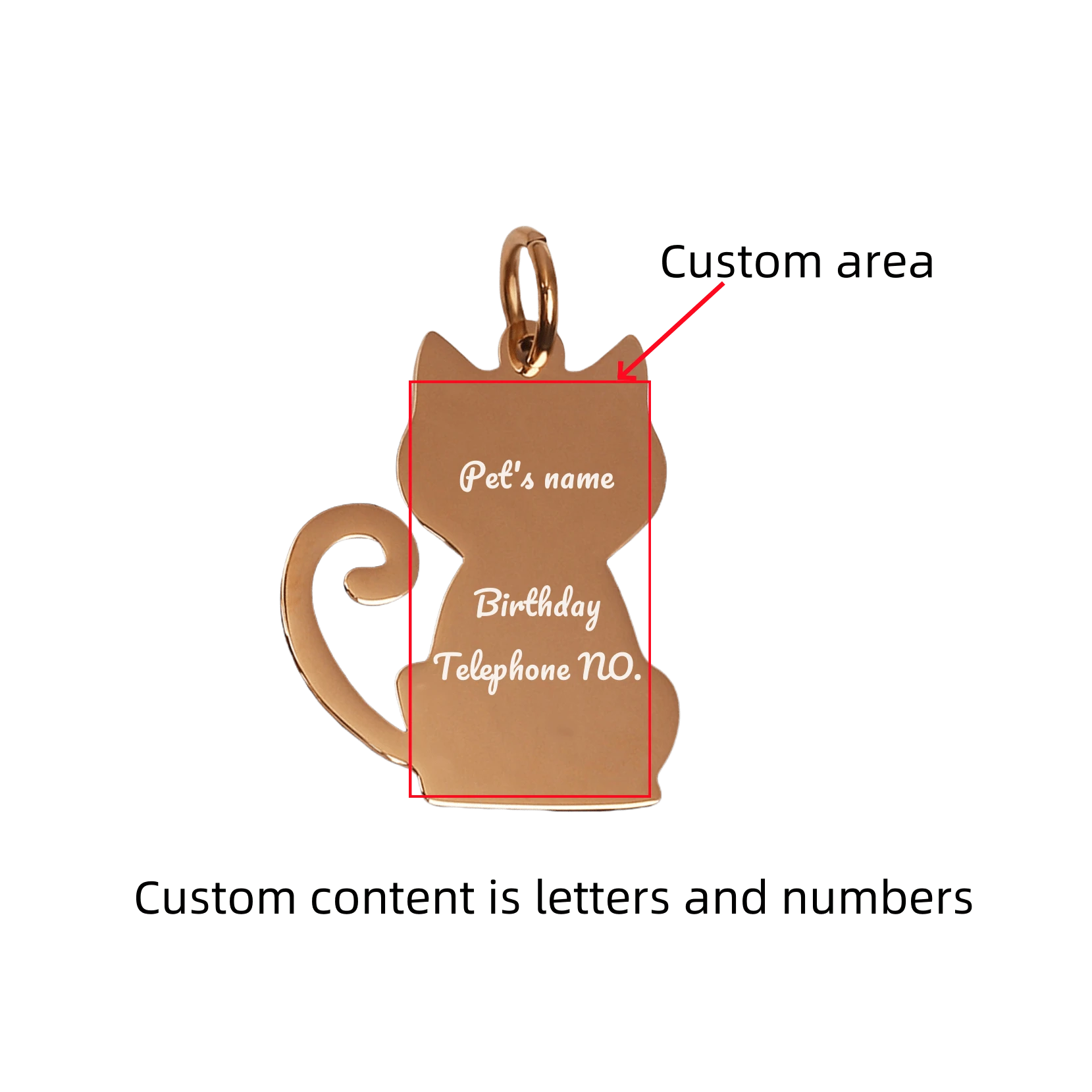 1 Thẻ Thú Cưng Hình Mèo Inox, Thẻ ID Thú Cưng Chống Mất Có Thể Tùy Chỉnh Mặt Dây Chuyền Với Thiết Kế Hình Mèo Con Đáng Yêu Cho Chó Mèo - Hồng - Xem 1