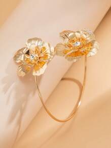 1入組手臂袖口上臂手鐲手環女士銀金色可調整臂環套裝花卉手臂袖口鑲嵌鑽石手鐲水晶手鐲開放式手臂袖口優雅手臂飾品手臂袖口上臂手鐲手環女士金鍍環蛇形手臂飾品希臘風情手環手鐲女孩調節式 - 手臂環 - 查看 7