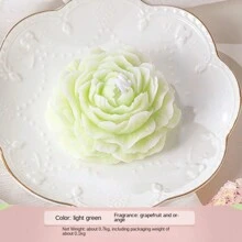 1 Stück weiße Pfingstrose duftende Sojawachskerze, kreative Dekoration für Schlafzimmer, Bad, Esszimmer, Wohnzimmer, das perfekte Geschenk für Mama, in 7 Farben erhältlich, Geschenke