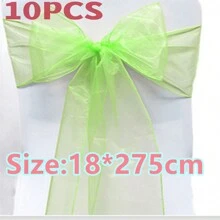 10pcs Violet Organza Chair Back Decoration Belt With Bowknots, 18cm Wide 275cm Long, DIY Bow Shapes; Glass Organza Chair Back Cloth For Festival Party Decoration, Great For Outdoor Canopy, Wedding, Graduation Ceremony, Background Decoration, Opening Ceremony, Interactive Party Atmosphere, Gift Packaging Decoration, Colored Ribbon - Multicolor - View 19