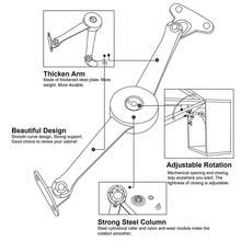 2 Pieces Safe Hinges For Wooden Box, Toy Box Hinges Soft Close, Lid Support Hinge Heavy Duty, Slow Close Hinges For Chest Toy Box, Lid Stay - Silver - View 7