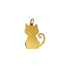 1pc Stainless Steel Cat-Shaped Pet ID Tag, Engravable Anti-Lost Pet Tag, Cute Kitten Design Pet Pendant Accessory
