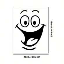 1入組微笑馬桶貼紙，自粘式PVC馬桶蓋貼紙，易粘貼，適用於浴室、臥室和馬桶配件，美觀的家飾，為您的房間增色添彩 - 黑色 - 查看 4
