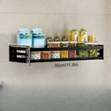 1pc Thickened Kitchen Storage Rack For Spice Utensil Hanging, Drainage Rack For Cloth/Chopping Board/Ladle, Suitable For Kitchen Storage