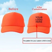 1 Custom-Made And Personalized Adjustable Men's Truck Driver Hat With Mesh Women's Baseball Net Hat For Outdoor Sports Shading. Your Favorite Custom Hat Design