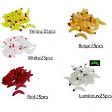 Señuelos de lombrices para pesca de bajo, Cebos de gusanos de silicio suave Señuelo de pesca de gusanos de pan - Multicolor - Ver 11