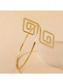 1入組手臂袖口上臂手鐲手環女士銀金色可調整臂環套裝花卉手臂袖口鑲嵌鑽石手鐲水晶手鐲開放式手臂袖口優雅手臂飾品手臂袖口上臂手鐲手環女士金鍍環蛇形手臂飾品希臘風情手環手鐲女孩調節式 - 手臂環 - 查看 9