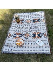 1入組帳篷防潮野餐墊，露營桌布，草坪墊，波西米亞編織線毯子，美式戶外露營毯子（產品外包裝隨機發貨） - 蘇克雷 - 查看 12