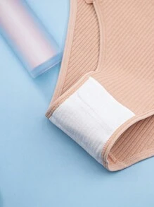 4pcs Lace Ribbed Breathable Seamless Panties - Multicolor - View 9