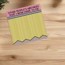 50sheets/Set Funny Sticky Note Book, Office Supplies To Do List Work, Self-Adhesive Memo Pads With Sayings, Easy Adhesive Notes For Organizing And Reminders, 3 X 3 Inches - Multicolor - View 1