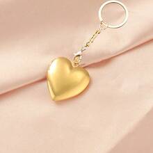 1入組不銹鋼金屬心形相框鑰匙扣，男士必備，家庭禮物，家庭相片收納盒掛飾鑰匙扣，假日禮物 - 彩色 - 查看 7