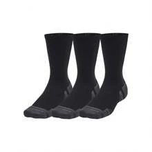 Under Armour Unisex Adult Performance Tech Crew Socks (Pack Of 3) (Black) - Black - View 1