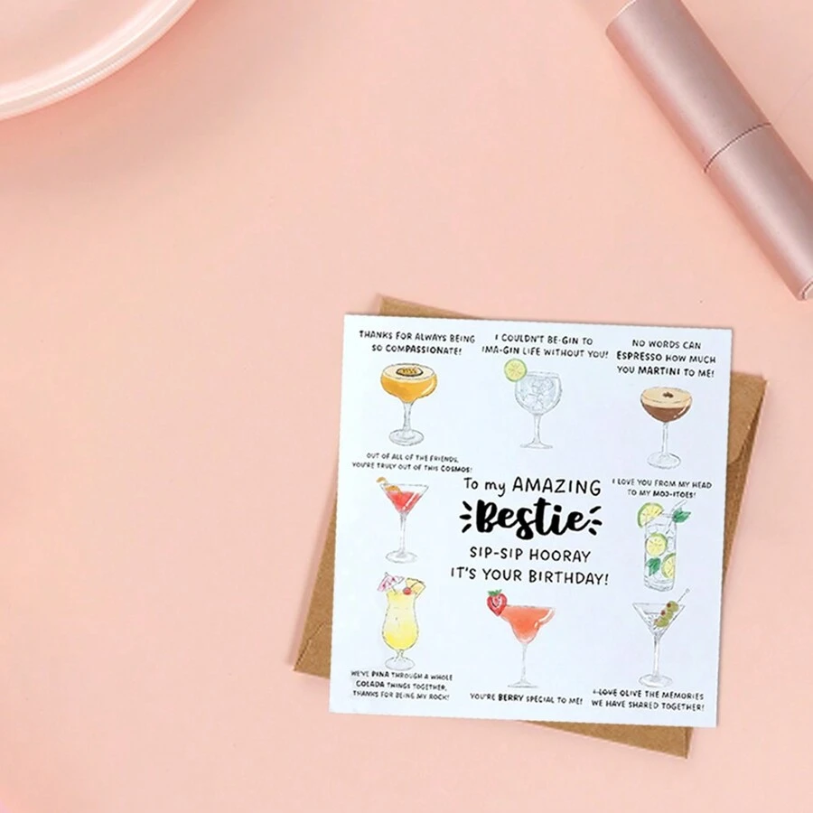 A Birthday Card For My Best Friend, Wishing You A Happy Birthday - Red - View 1