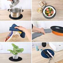 Silicone Honeycomb Insulation Pad, Non-Slip Pot Holder, Jar Opener, And Microwave Mat For Home Use