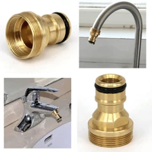 Universal Kitchen Faucet Adapter Brass Faucet Connector Mixer Hose Adapter With Garden Thread Watering Tool - As Shown - View 7