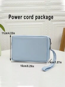 2 件多功能笔记本电脑内胆包，轻巧简约设计，可容纳 14 英寸笔记本电脑教室笔记本电脑包教室包教师储物包教室整理包笔记本电脑/电脑/单肩包 Ins/Y195k 款式便携式女士/男士/女孩/男孩/女性/男士可爱防水防震/防水包轻巧便携简约带电脑隔层大容量学校办公室女士工作通勤多功能 - 藍白色 - 查看 4