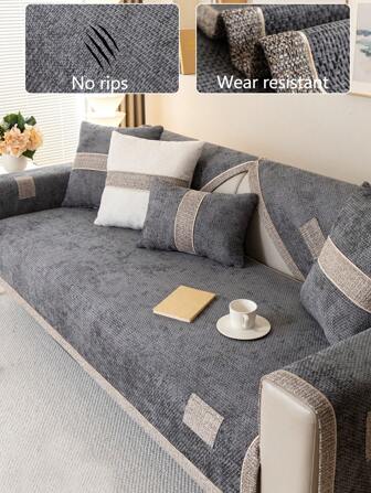 1pc Universal Sofa Cushion, Anti-Slip Modern Minimalist Style Sofa Seat Cover, Dustproof & Easy To Clean Sofa Slipcover, Four Seasons Available