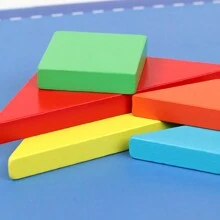 1 pieza Caja de color Empaquetada Juguete educativo magnético Tangram, Espacio y forma, Rompecabezas de iluminación matemática, Tablero de rompecabezas de desarrollo cerebral, Juguete de madera Tangram multicolor apto como regalo de cumpleaños, Pascua, Navidad, Vuelta a la escuela!