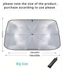 1 pieza Parasol para parabrisas de coche, parasol para parabrisas de coche plegable, fácil de almacenar y usar, adecuado para todos los tamaños de parabrisas de coche