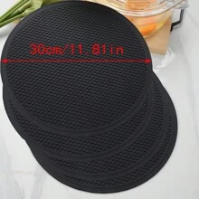 Silicone Honeycomb Insulation Pad, Non-Slip Pot Holder, Jar Opener, And Microwave Mat For Home Use