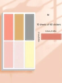 1包含10張多彩自黏貼紙，防水不留痕跡，可用於標記整理和必寫標籤。可用作兒童名牌，便利貼和冰箱磁鐵 - 彩色 - 查看 5