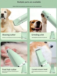 4-In-1 & 2-In-1 Rechargeable Pet Grooming Clipper Set, For Trimming Pet Nails And Fur