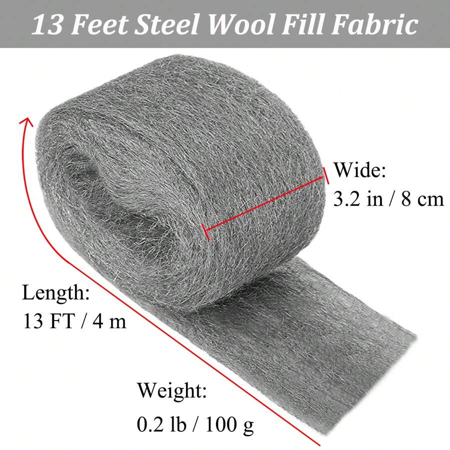 2Pack Steel Wool Pads For Mice Control, Fill Fabric DIY Kit, Coarse