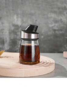 1 Nồi Dầu Đóng/Mở Tự Động, Thủy Tinh Borosilicate Cao Nước Tương Giấm Chai Lọ Gia Vị Để Nấu Ăn Tại Nhà/Bình Đựng Dầu BBQ - màu đen - Xem 6