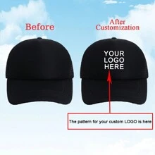 1 Custom-Made And Personalized Adjustable Men's Truck Driver Hat With Mesh Women's Baseball Net Hat For Outdoor Sports Shading. Your Favorite Custom Hat Design