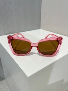 1pc Cat Eye Women's High-End Street Style Outdoor Fashion Eyewear - Multicolor - View 10