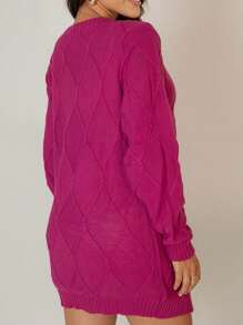 Women Cardigans - 中紫紅色 - 查看 2