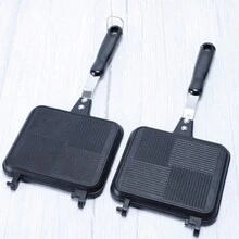 1PC New Sandwich And Bread Making Tool, Household Baking Tool, Kitchen Small Frying Pan - Black - View 4