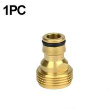 Universal Kitchen Faucet Adapter Brass Faucet Connector Mixer Hose Adapter With Garden Thread Watering Tool - As Shown - View 13