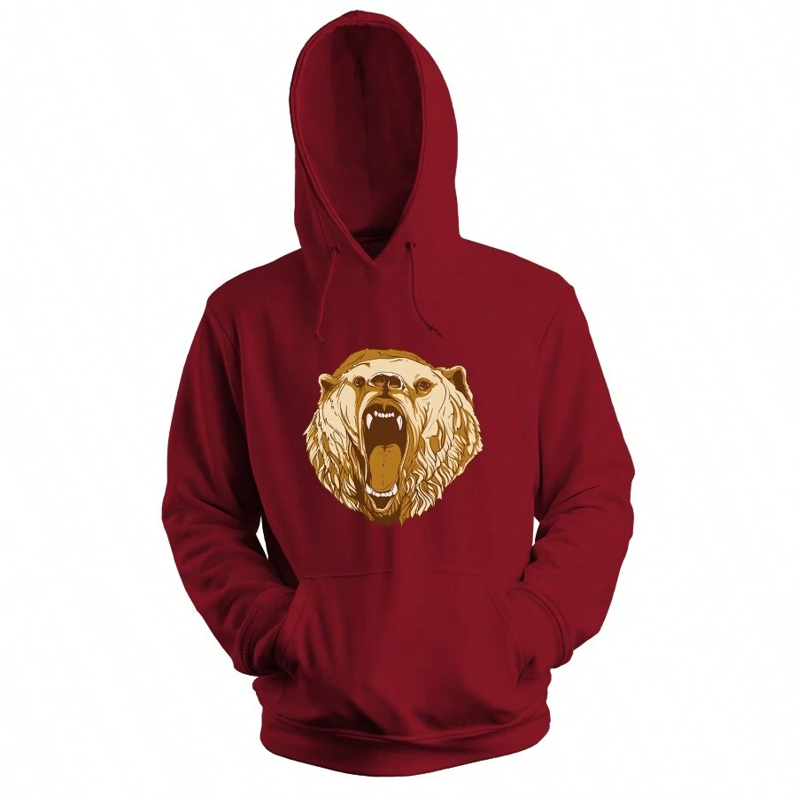 Men Sweatshirts - 紫紅色 - 查看 1