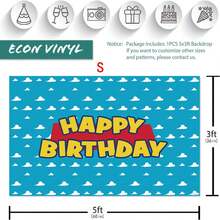 Fondo de fotografía de decoración de fondo para fiesta de cumpleaños - Multicolor - Ver 2