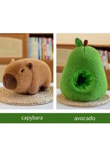 New Avocado Capybara Plush Toy, Creative Capybara Stuffed Animal Soft Doll, Gift For Children - Multicolor - View 5