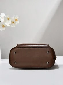 High-End Backpack 2024 New Niche Versatile Fashionable Leisure Travel Bag Large Capacity Retro Ladies Commuter Backpack Oil Wax Leather School Bag - Brown - View 8