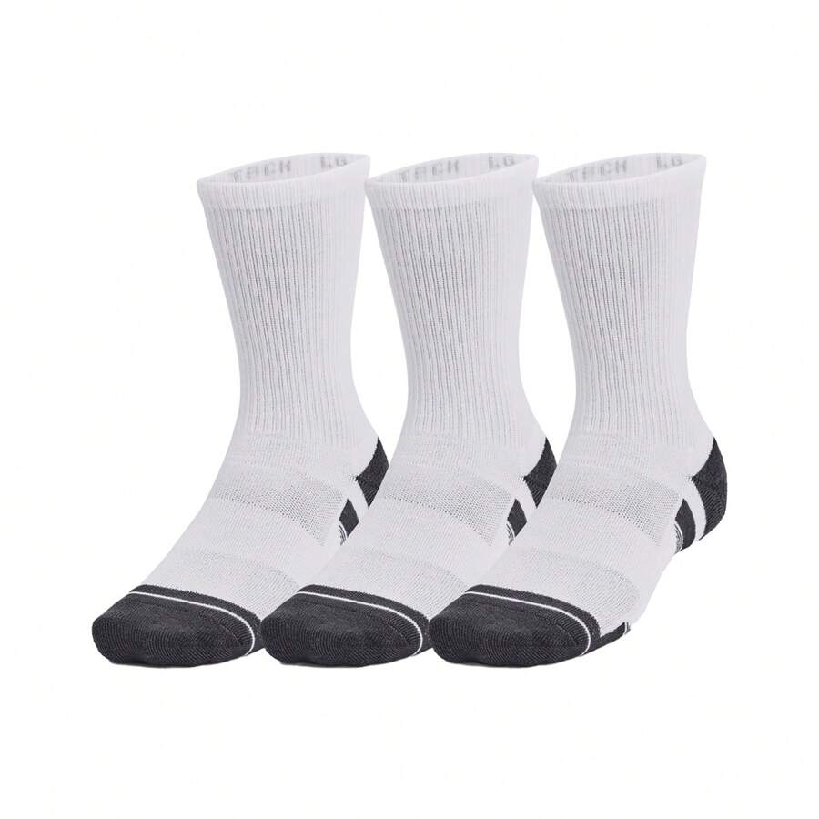 Under Armour Unisex Adult Performance Tech Crew Socks (Pack Of 3) (White) - White - View 1