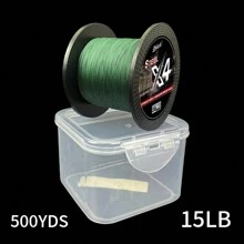 Dark Green Fishing Line For Lure Fishing, 4 Strands Braided PE Line, Available In Strengths From 10LB To 100LB, Comes With Multi-Purpose Exquisite Packaging Box, Strong, Abrasion Resistant, High Strength, Super Smooth Lure Fishing PE Line, Suitable For Saltwater And Freshwater Lure Fishing
