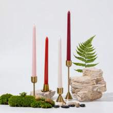 4 Stücke/set Gradient Orange Lange Kerzen - 25cm/9.84 Zoll Verwendet Für Rauchfreie Kerzen Für Romantische Hochzeit, Bankett, Geburtstag, Heimdekoration, Weihnachts - Set Von 4