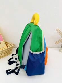 2 件可爱儿童背包幼儿园小学生书包玩具背包手提包背包收纳背包多功能轻便便携带拉链可调节肩带适合日常旅行包带免费可拆卸卡通迷你钱包适合旅行度假户外购物生日学校送给女儿的生日礼物撞色拼接尼龙拉链前新设计时尚休闲包适合学生女孩男孩好朋友儿童旅行配件 - 撞色兩件背包 - 查看 10