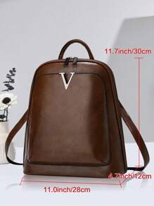 High-End Backpack 2024 New Niche Versatile Fashionable Leisure Travel Bag Large Capacity Retro Ladies Commuter Backpack Oil Wax Leather School Bag - Brown - View 2