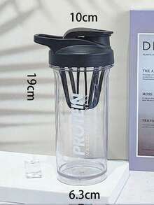 Shaker Cup Sports Fitness Protein Powder Milkshake Cup With Scale Large Capacity High Temperatures Resistant  Plastic Water Bottle - Pink - View 7