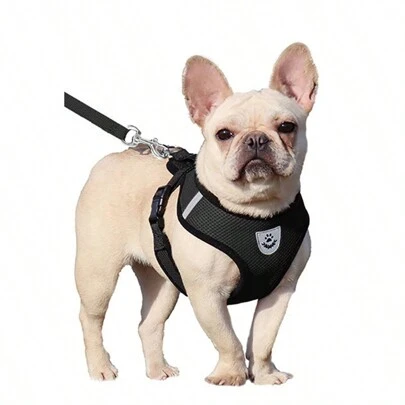 Conjunto de arnés y correa para gato, arnés ajustable para gato y arnés reflectante para perro pequeño para caminar