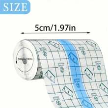 1pc Waterproof Ear Protection Bandage For Swimming, Transparent Waterproof Tape For Shower, Transparent Adhesive Bandage For TattooFor Outdoor,Sport,Travel,Household,Office,School - White - View 2